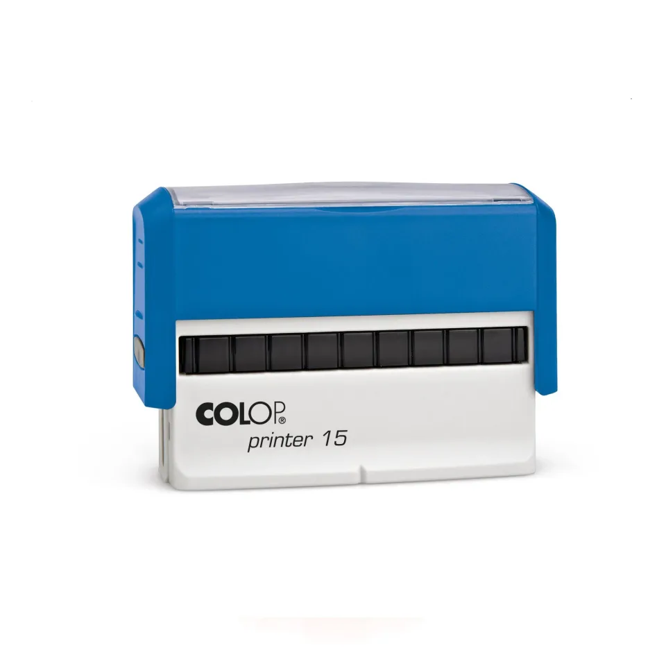 Colop Ștampilă Printer 15, dreptunghiulară, 10 x 69 mm, albastru