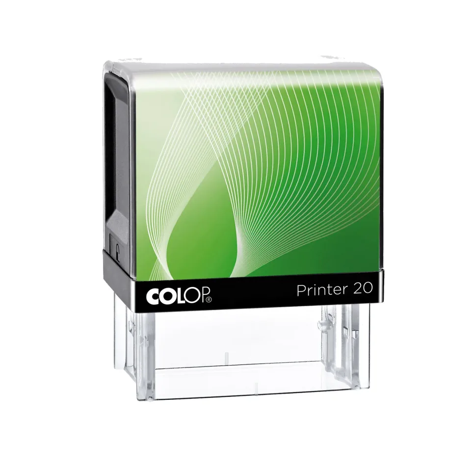 Colop Ștampilă Green Printer 20, dreptunghiulară, 14 x 38 mm, albastru, cu tuș