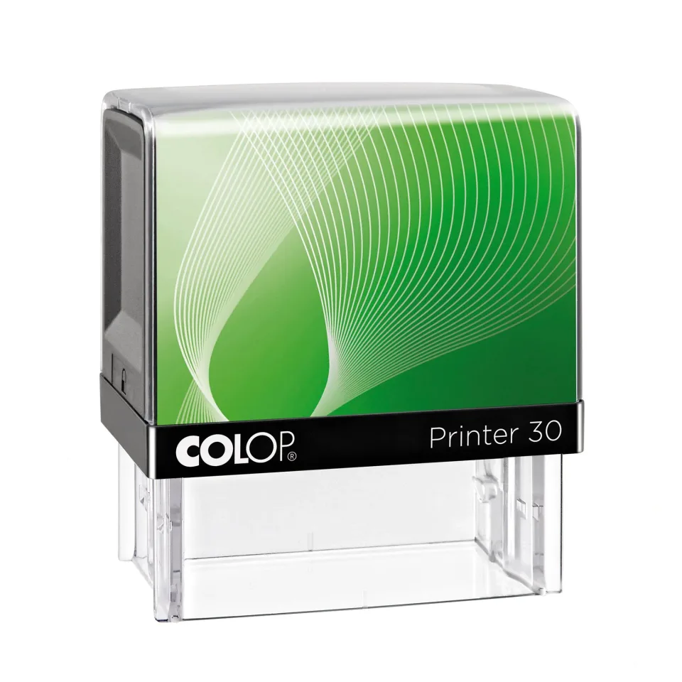 Colop Ștampilă Green Printer 30, dreptunghiulară, 18 x 47 mm, albastru, cu tuș