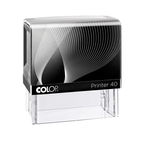 Ștampilă Colop Printer 40, dreptunghiulară, 23 x 59 mm, neagră