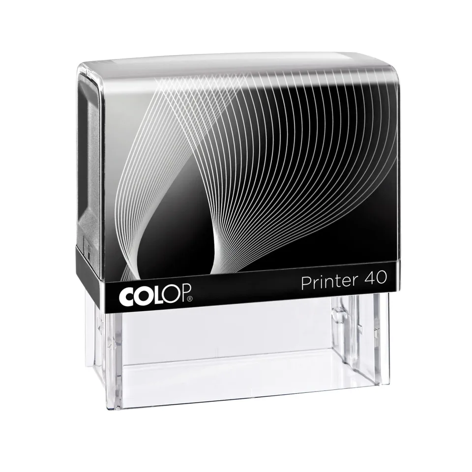 Ștampilă Colop Printer 40, dreptunghiulară, 23 x 59 mm, neagră