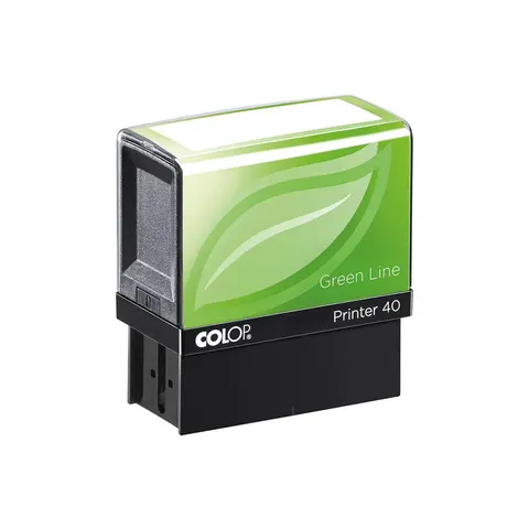 Colop Ștampilă Green Printer 40, dreptunghiulară, 23 x 59 mm, albastru, cu tuș