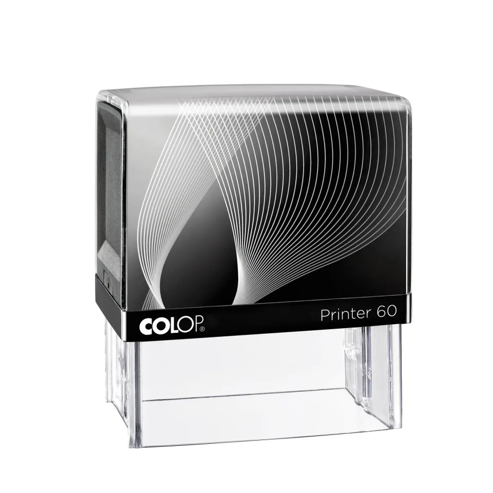 Colop Ștampilă Printer 60, dreptunghiulară, 37 x 76 mm, negru
