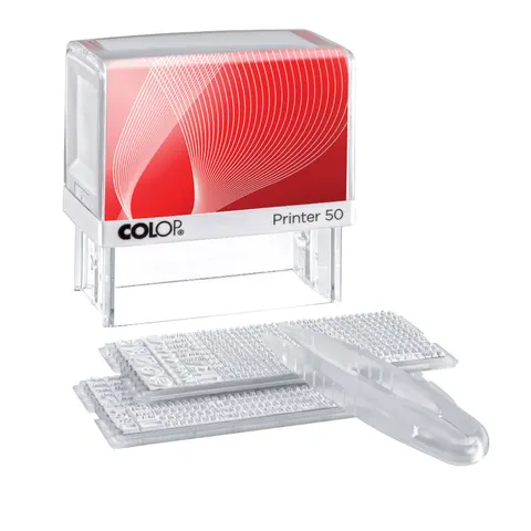 Colop Ștampilă Printer 50 Set, autotușantă, 30 x 69 mm, cu litere latine