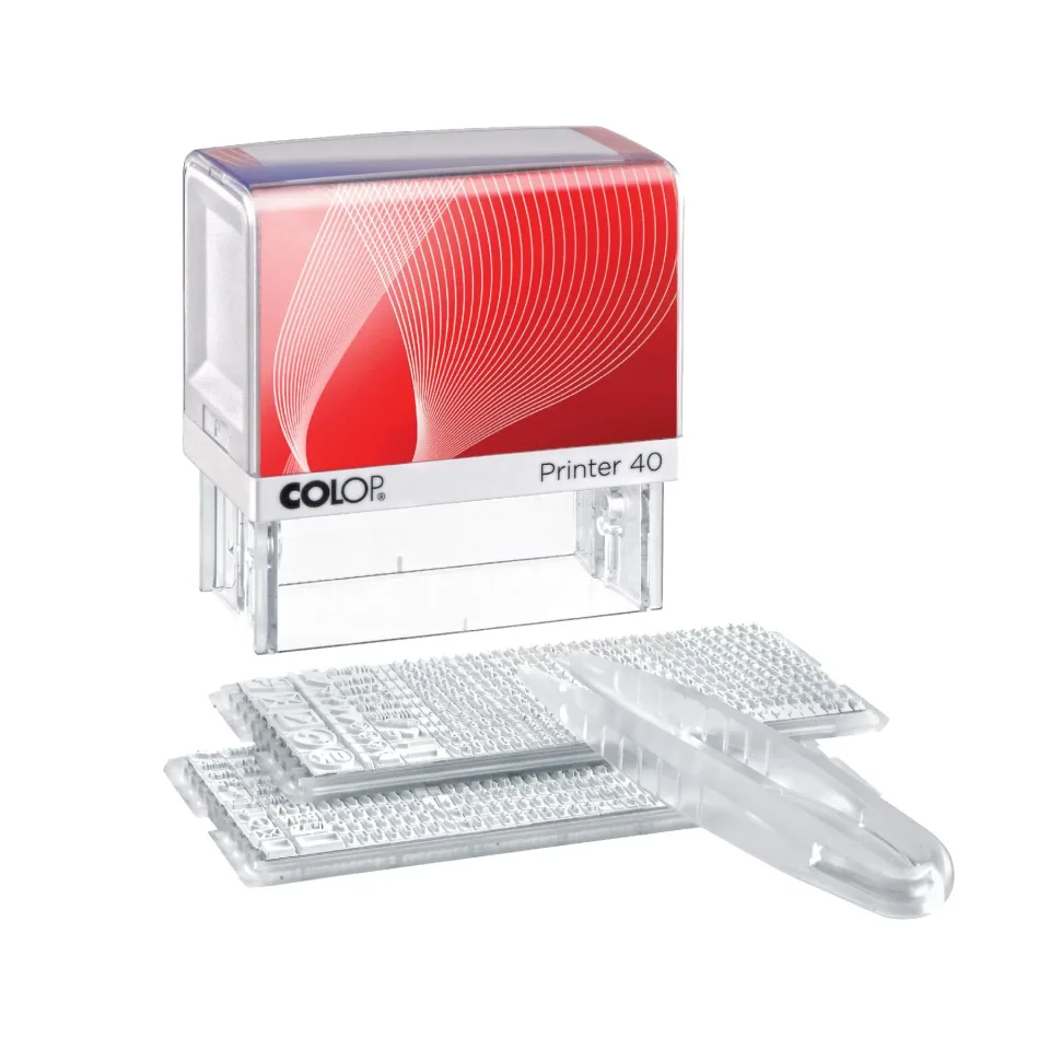 Colop Ștampilă Printer 40/2 Set, autotușantă, 23 x 59 mm, cu litere chirilice și latine