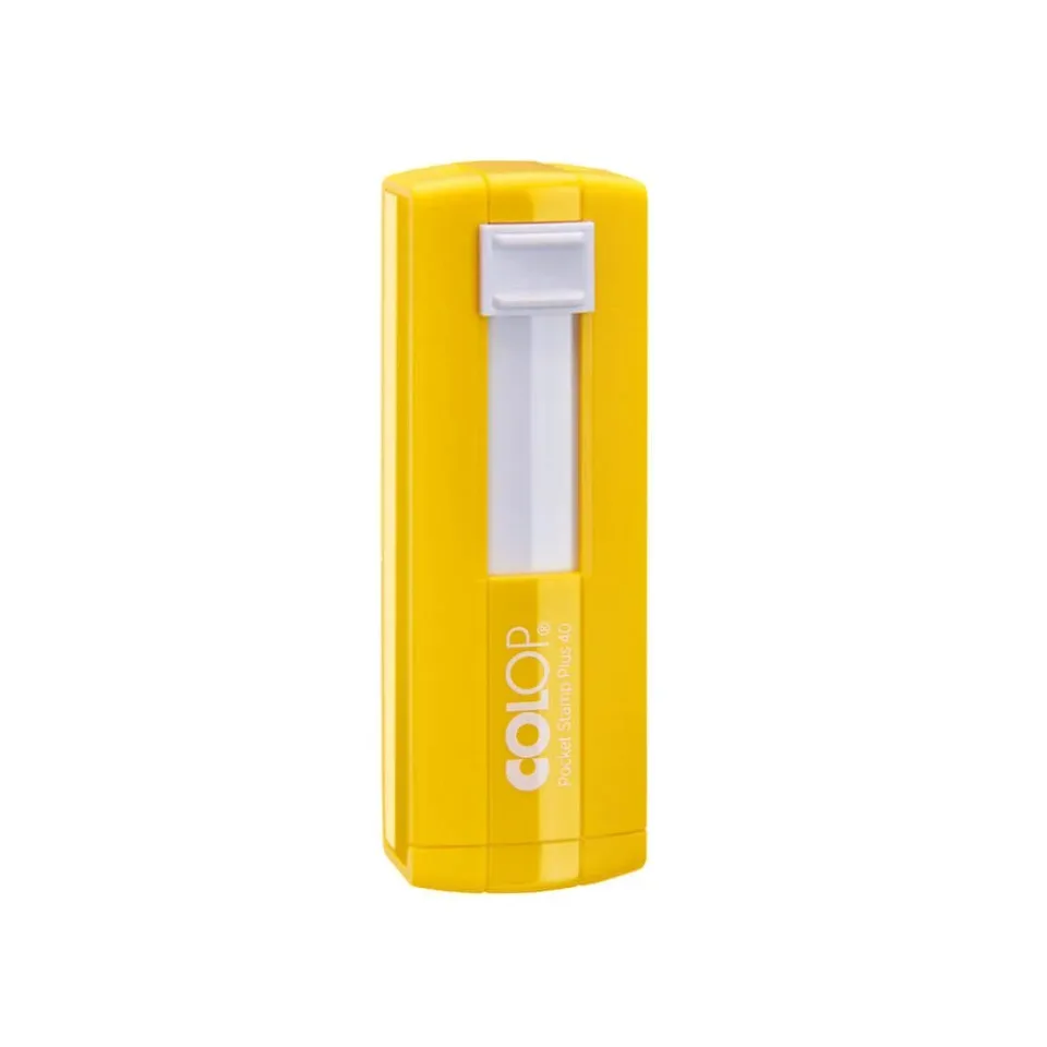 Colop Ștampilă PSP 40, de buzunar, 58 x 22 mm, galben-albastru