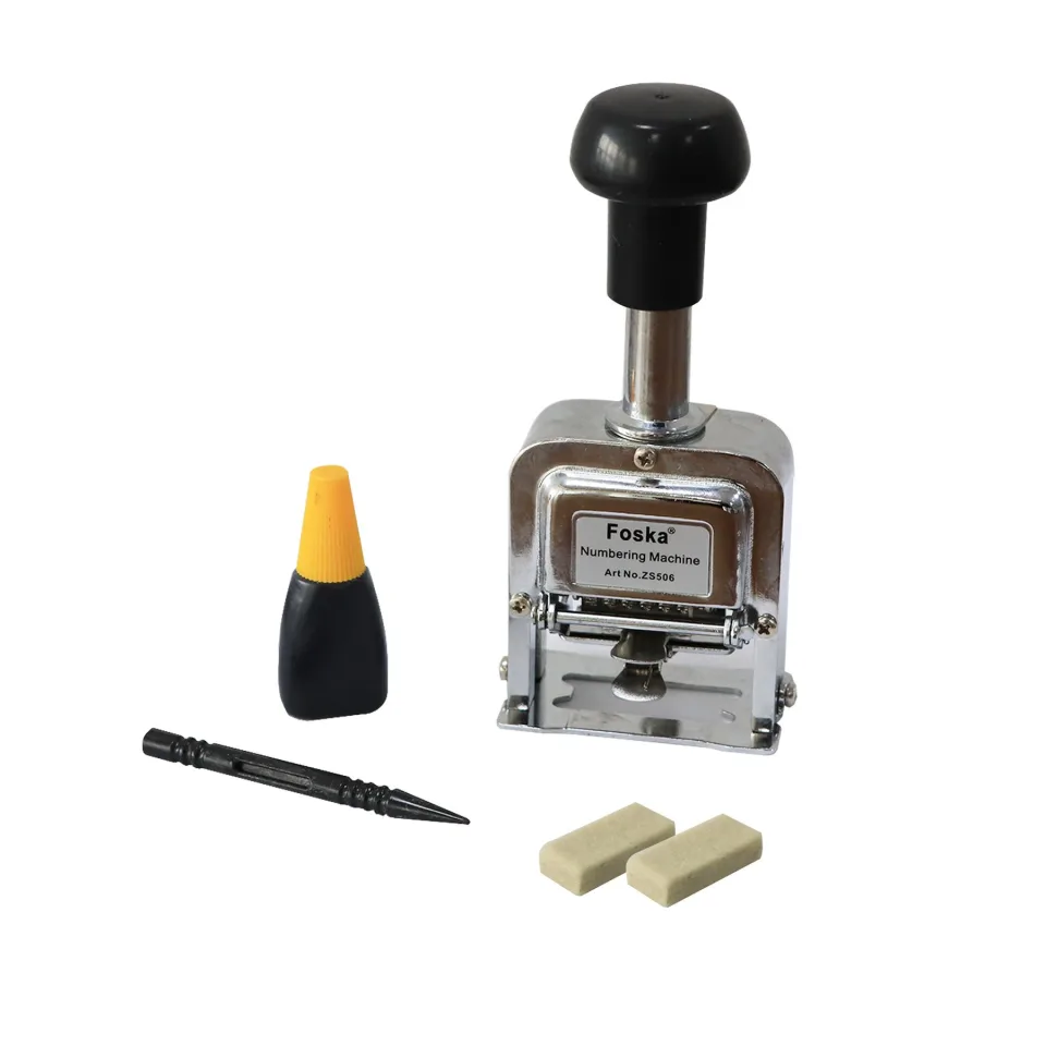 Mașină de numerotat Foska, metal, automată, 6 cifre, înălțime 5 mm