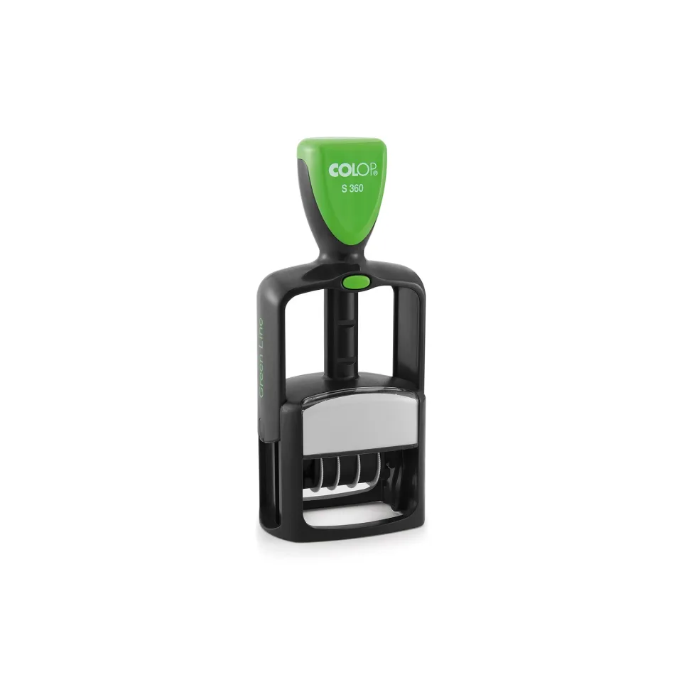 Colop Ștampilă dată Green Line S360/03, cu cifre și cliché, 45 x 30 mm, albastru