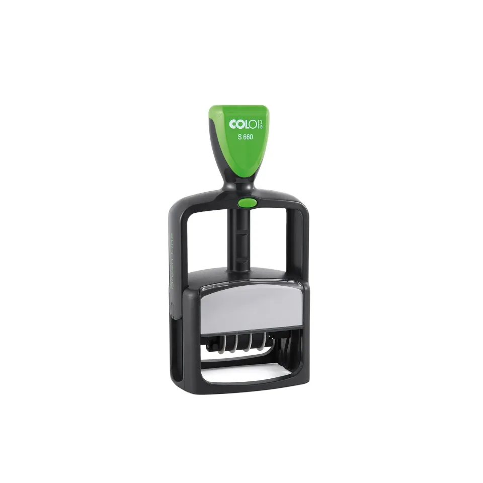 Colop Dater Green Line S660, cifre, 58 x 37 mm, albastru