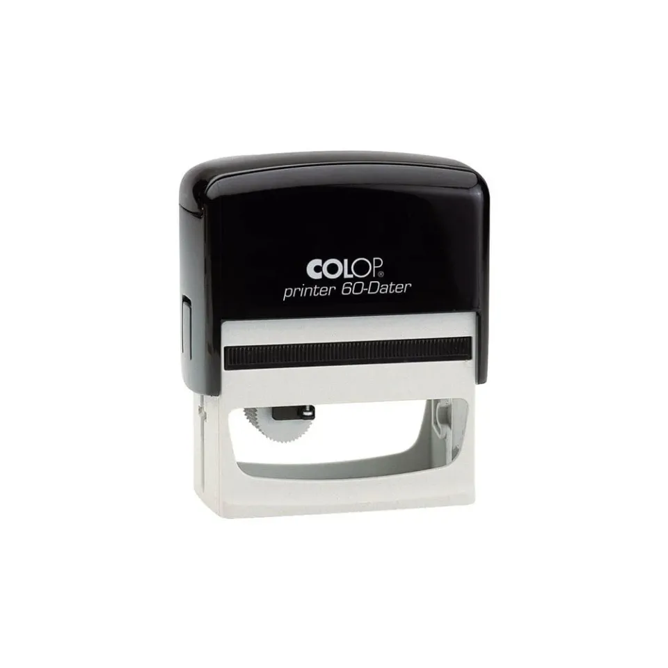 Stampilă datator Colop PR 60 Dater-H, cu placă personalizată, negru