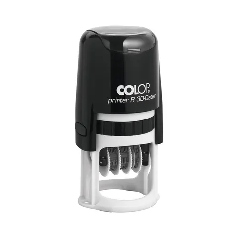Stampila de dată Colop R30, cu cifre, negru