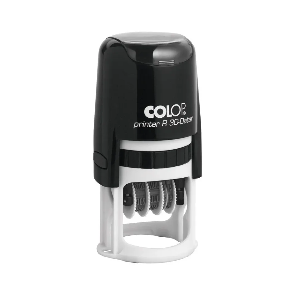 Stampila de dată Colop R30, cu cifre, negru