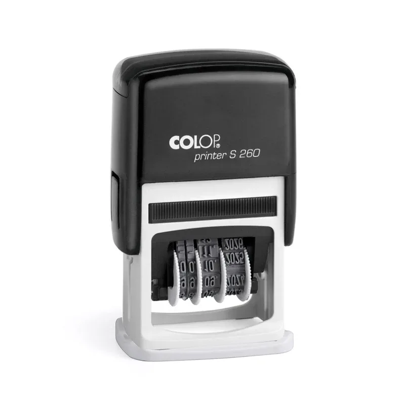 Colop Ștampilă cu dată S260/03, cu cifre și text, 24 x 45 mm, negru