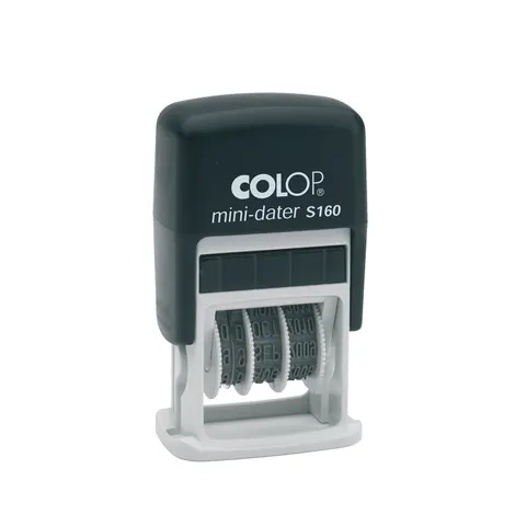 Colop Ștampilă dată S160/4, cu cliché și litere, 4 mm, negru