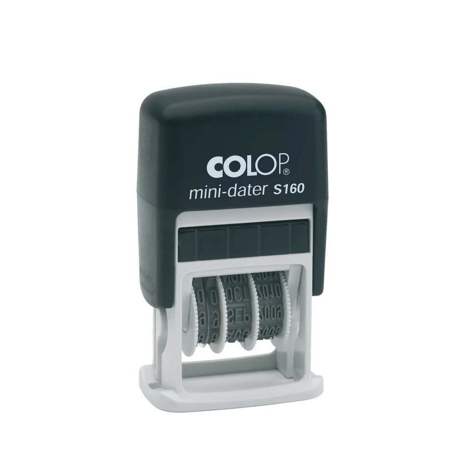 Colop Ștampilă dată S160/4, cu cliché și litere, 4 mm, negru