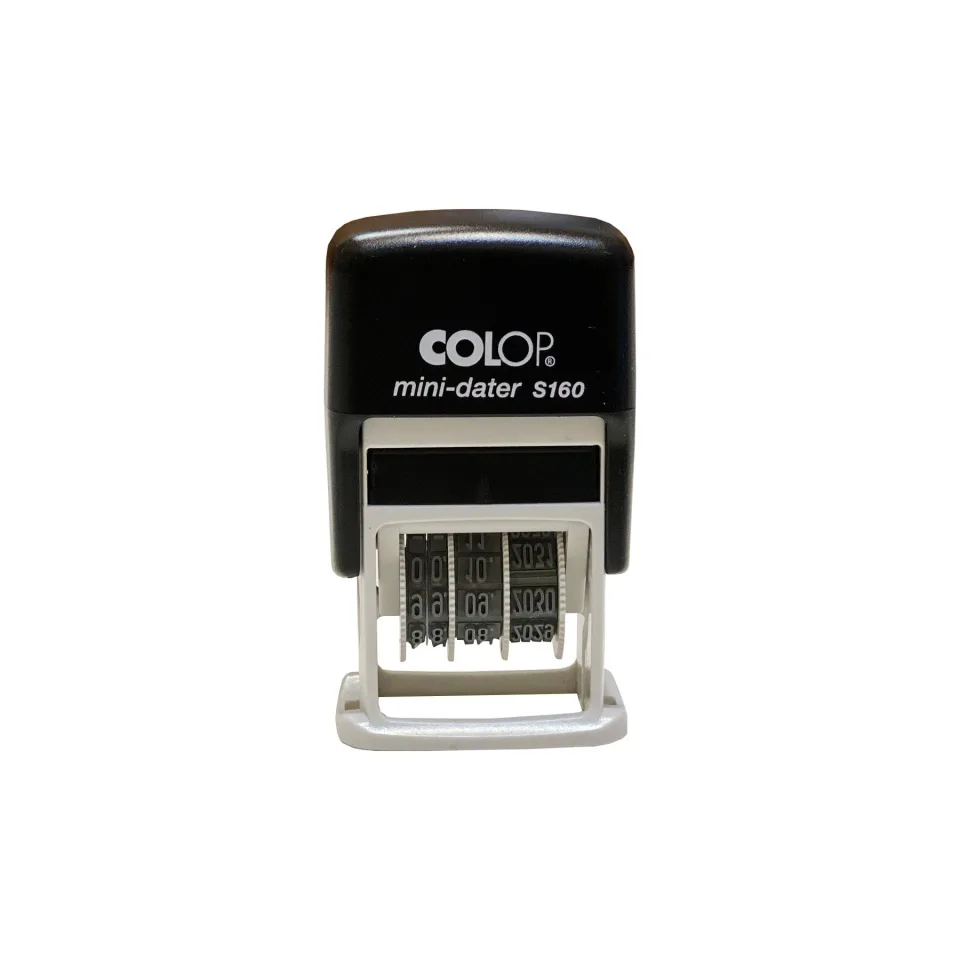 Colop Dater S160/3, cu placă text și cifre, 4 mm, negru