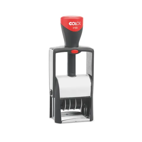 Ștampilă dată Colop 2160, cu cifre și placă, 41 x 24 mm, negru
