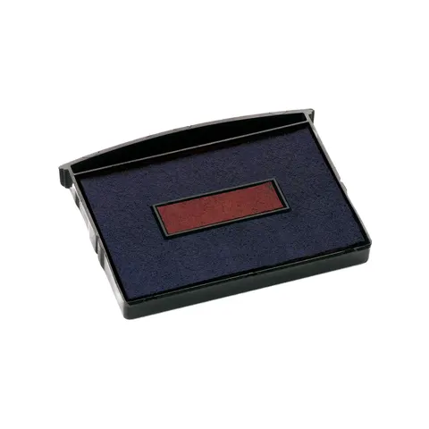 Colop Pad E/2600, 58 x 37 mm, bicolor – albastru/roșu