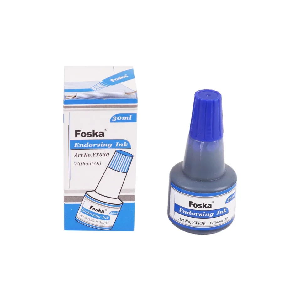 Cerneală pentru stampile Foska, 30 ml, albastru