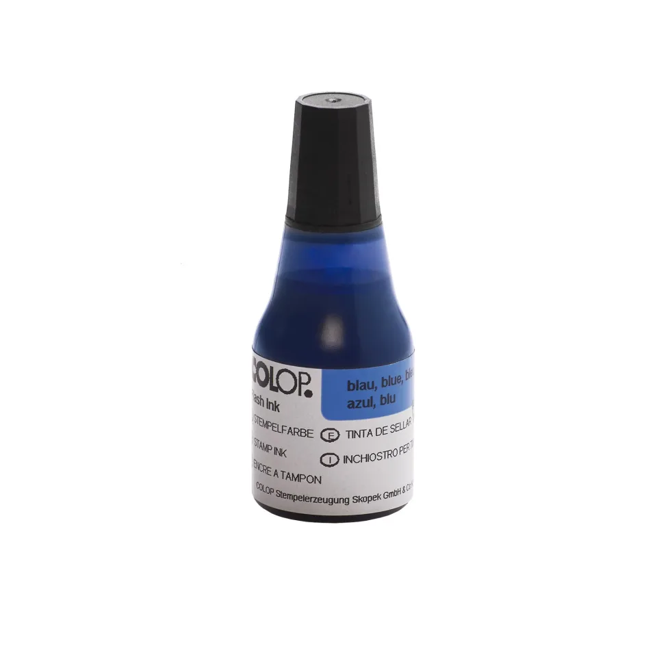 Cerneală Colop pentru tampon EOS, 25 ml, albastră