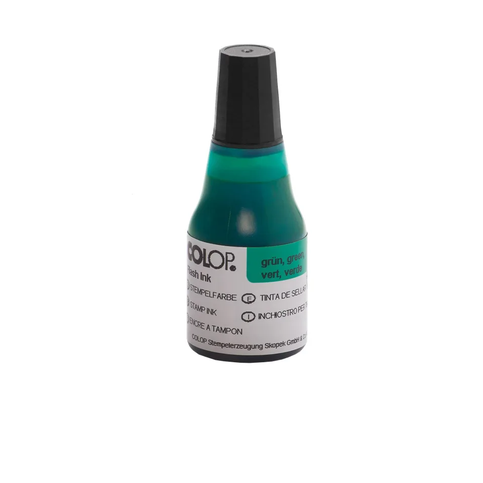 Cerneală Colop pentru tampon EOS, 25 ml, verde