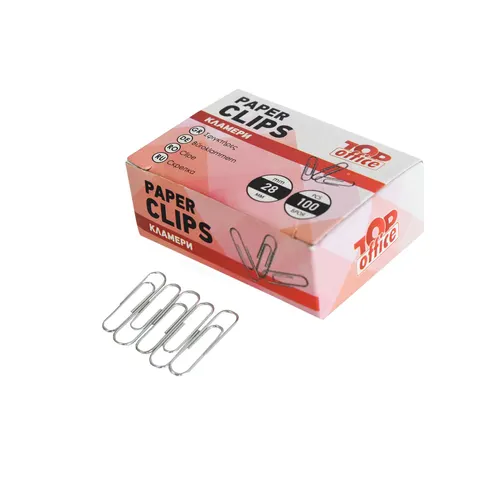 Top Office Clipsuri pentru hârtie, 28 mm, 100 bucăți