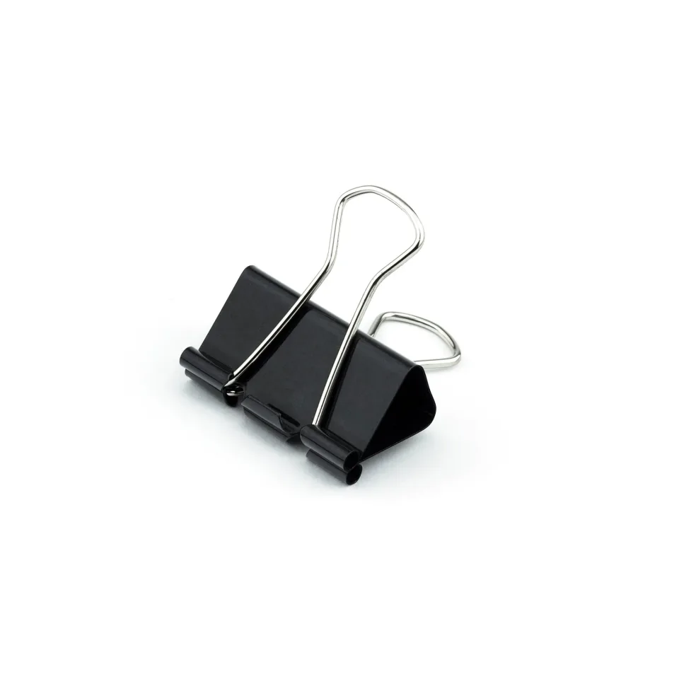 Clame Top Office, 25 mm, negre, 12 bucăți