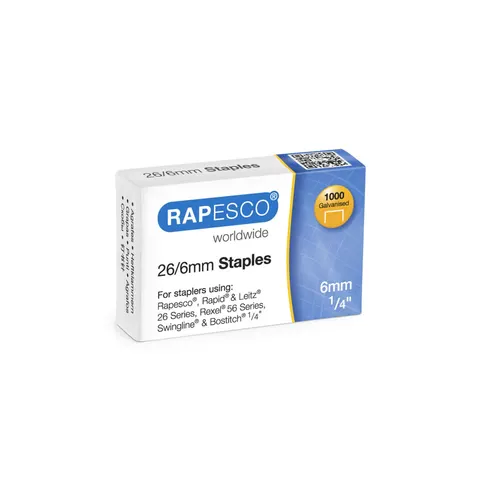 Capse Rapesco, mărimea 26/6 mm, 1000 bucăți