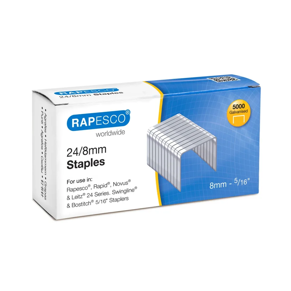 Capse Rapesco, dimensiunea 24/8 mm, 5000 bucăți