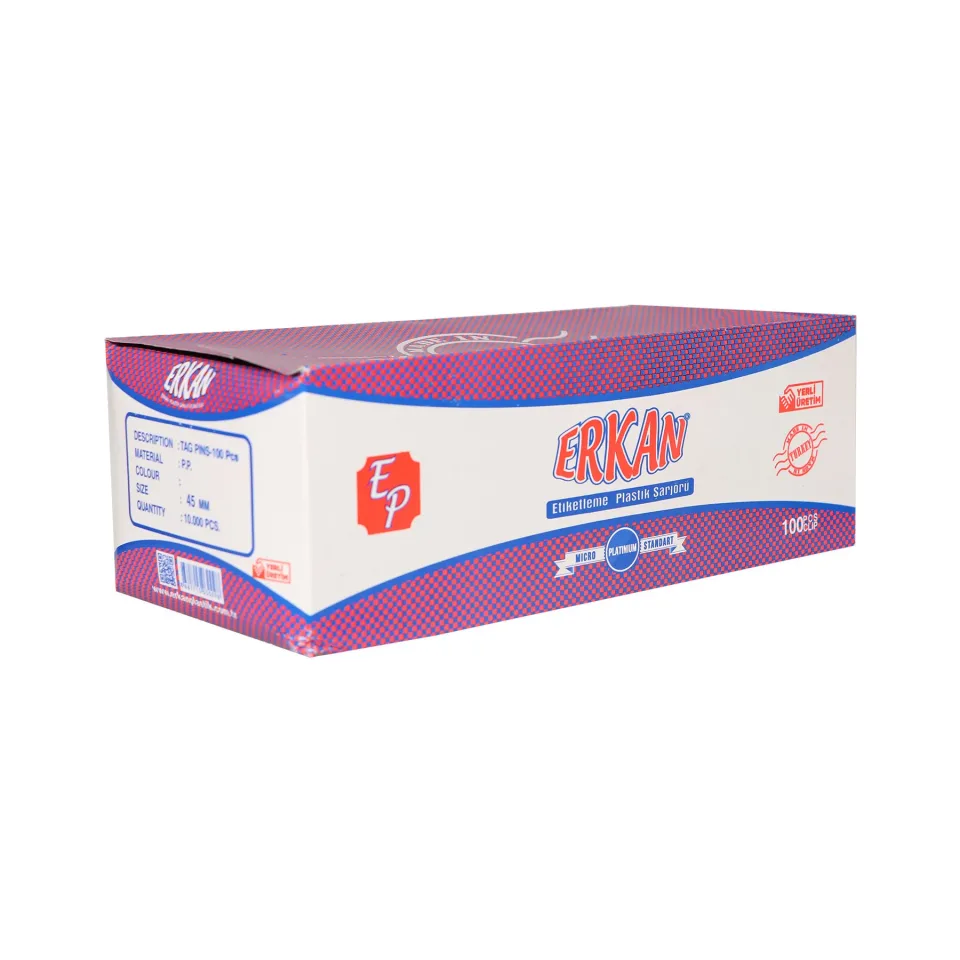 Agrafe pentru pistol etichetare, PVC, 45 mm, 10000 buc.