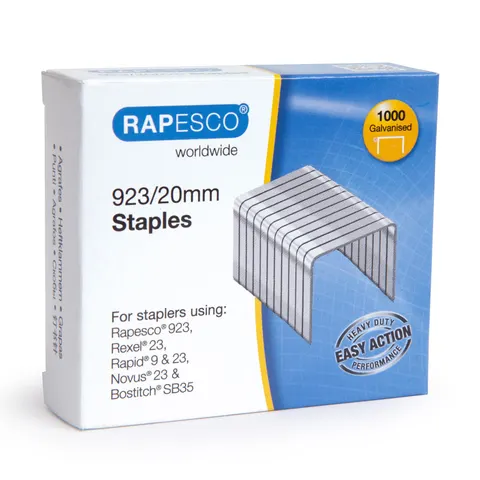 Capse Rapesco 23/20 mm, 1000 bucăți