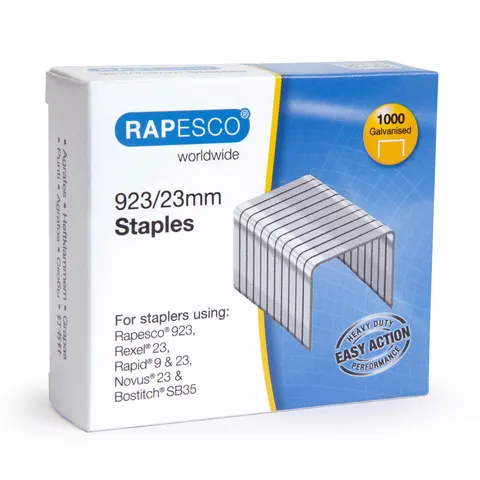 Rapesco Capse pentru capsator, mărimea 23/23 mm, 1000 buc.