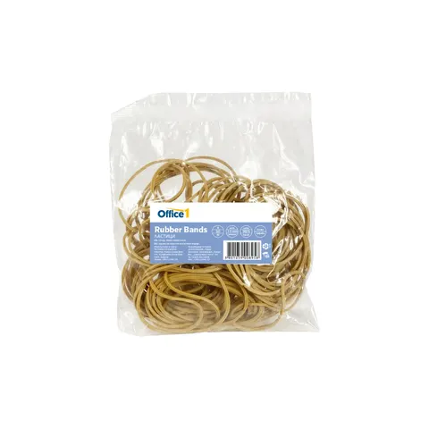 Office 1 Elastice de birou, 90% cauciuc, 50 g, maro