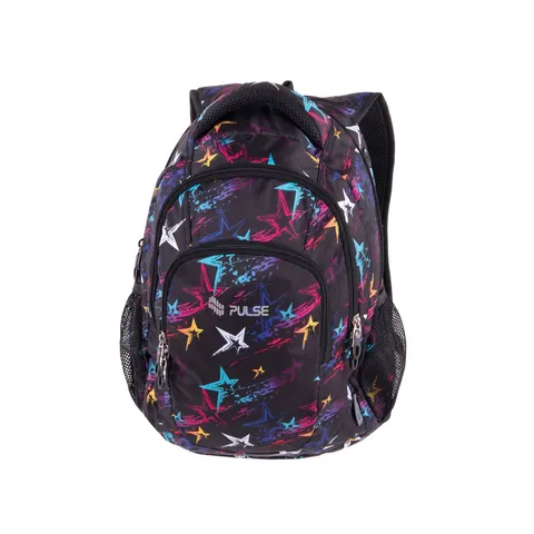 Rucsac Pulse Teens Night Sky, negru cu elemente colorate