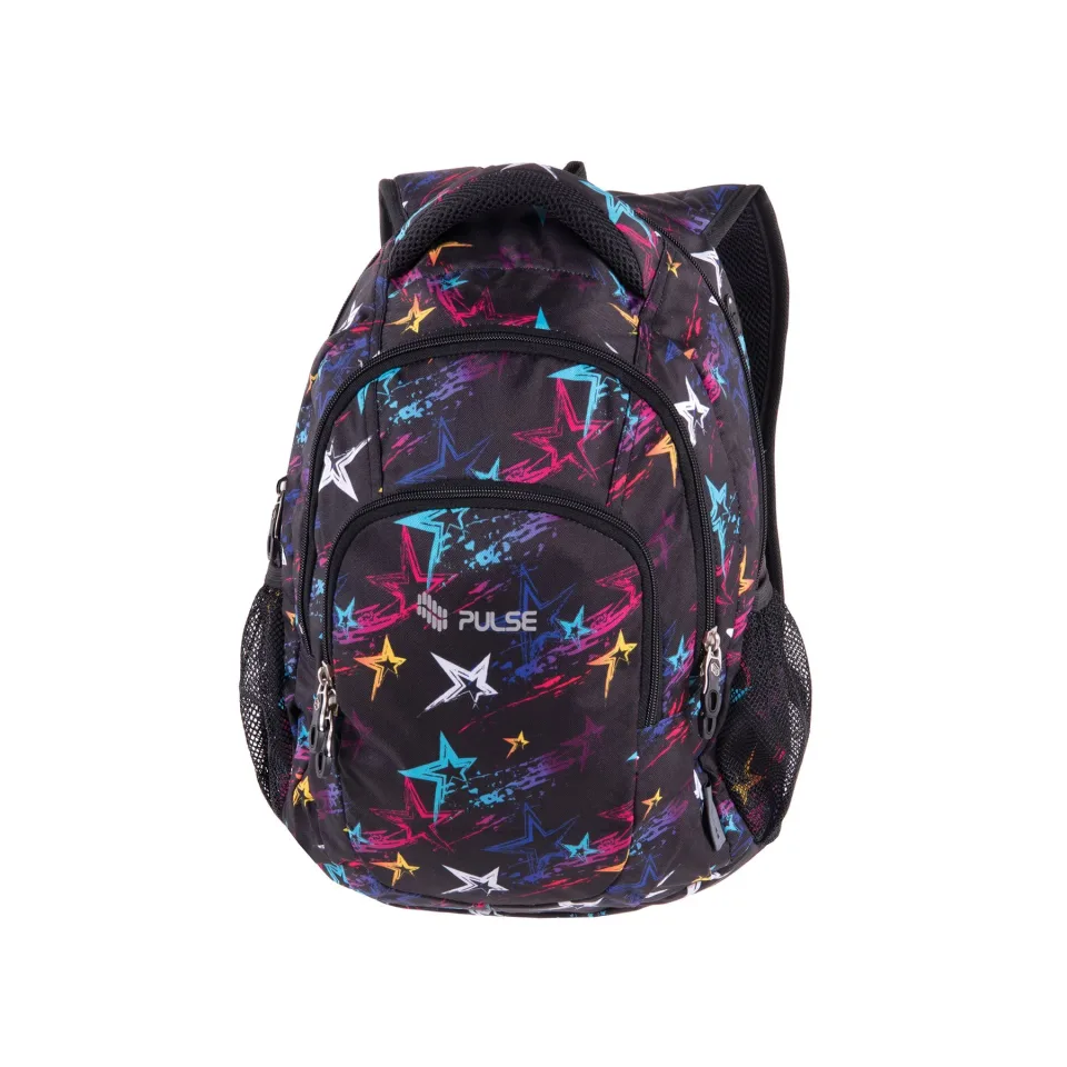 Rucsac Pulse Teens Night Sky, negru cu elemente colorate