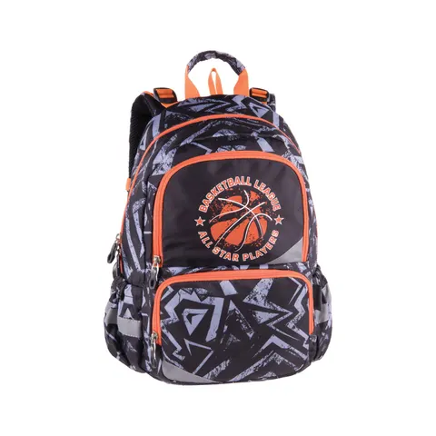 Rucsac Pulse Anatomic Basketball League, negru-portocaliu