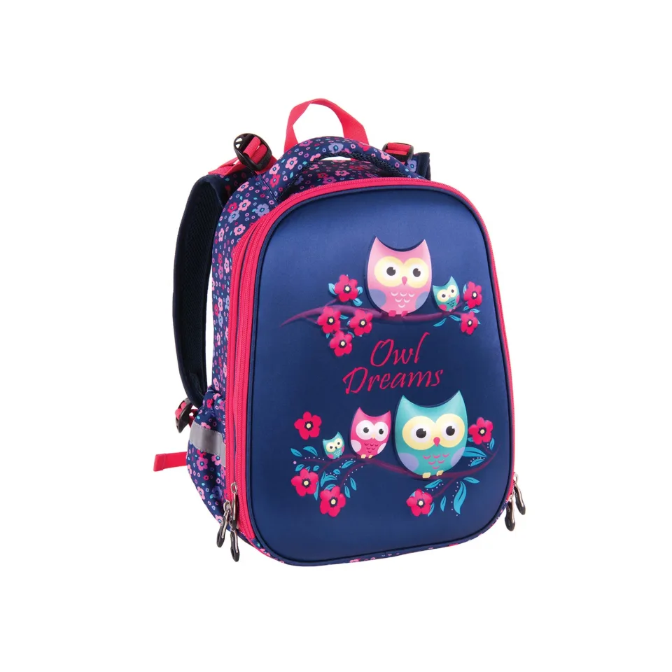 Rucsac Pulse Anatomic Cube - Owl Dreams, albastru-roșu