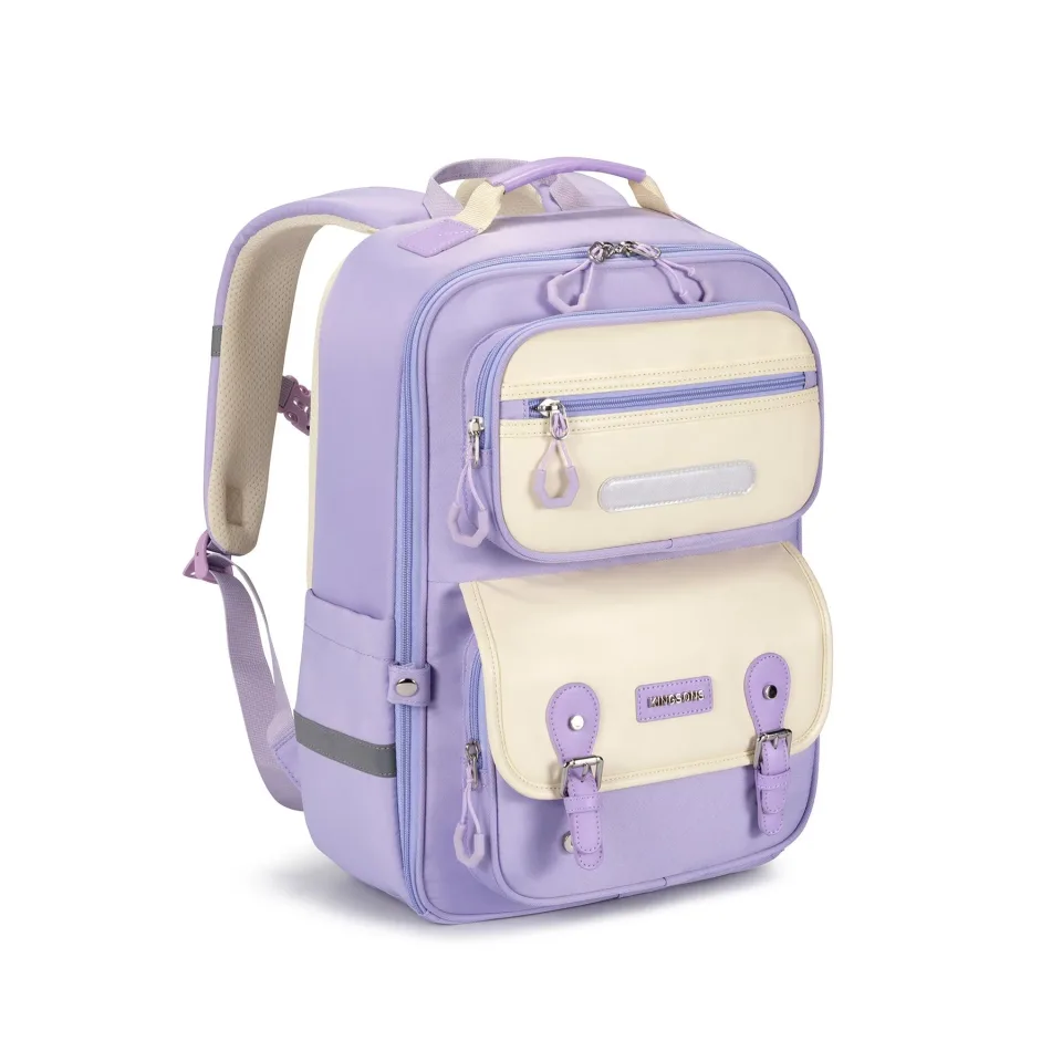 Rucsac școlar Kingsons Safeback Junior, mov