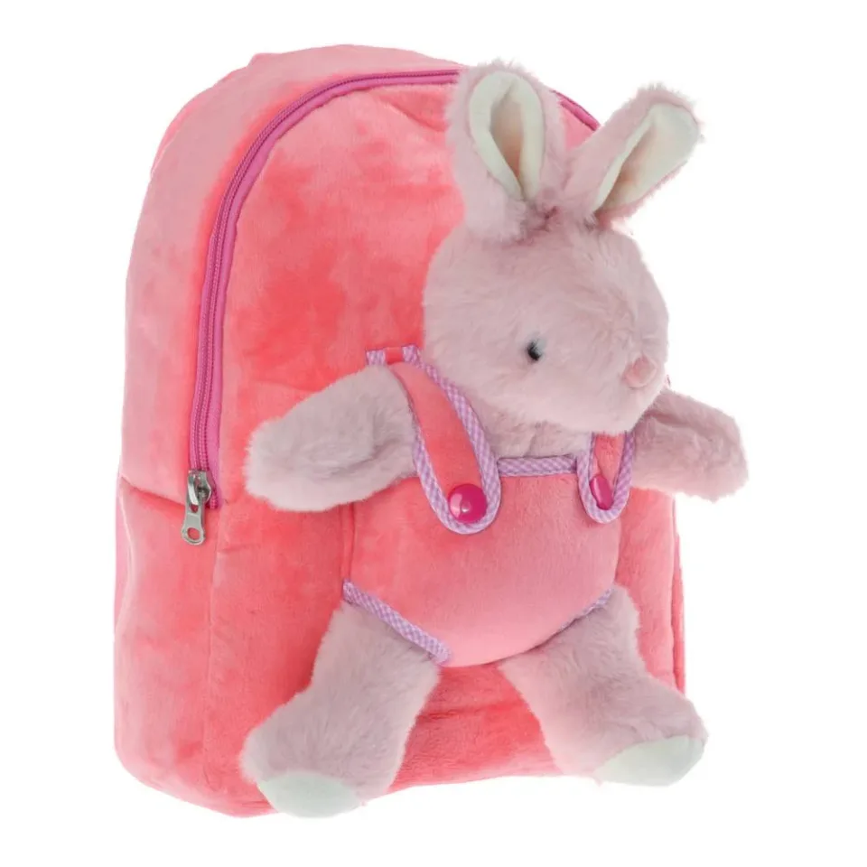 Rucsac Play Lush, copii, cu jucărie de plus iepuraș