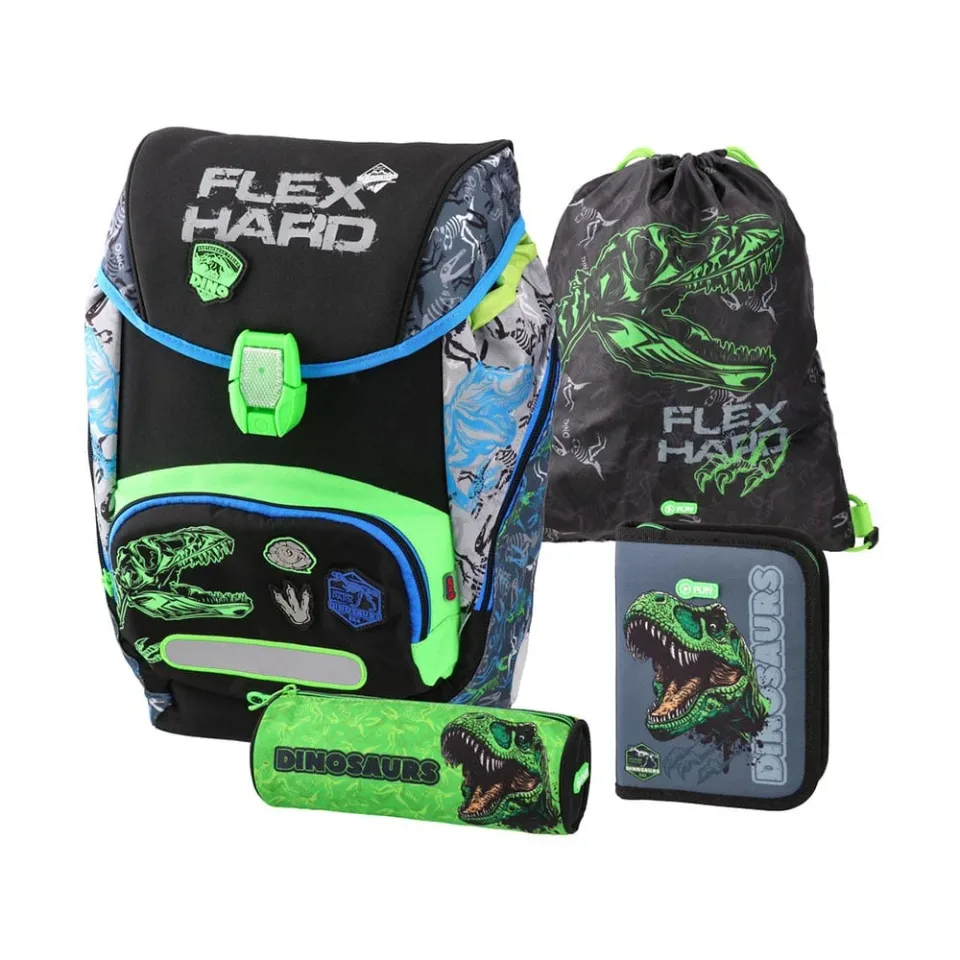 Set Play Logic – Dino: rucsac, sac de sport și două penare