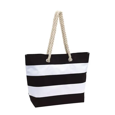 Geantă de plajă TOPS Sylt, alb-negru