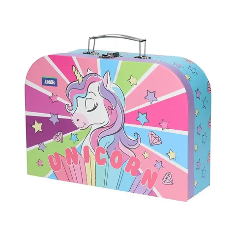 Junior Maleta Supplies Case, cu maner, unicorn