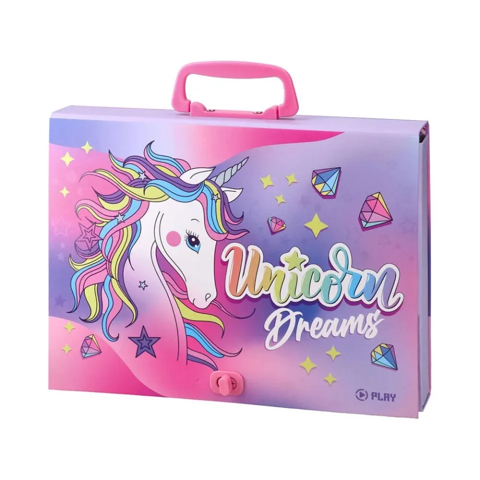 Geantă pentru documente Play Academy, cu mâner, unicorn, A4