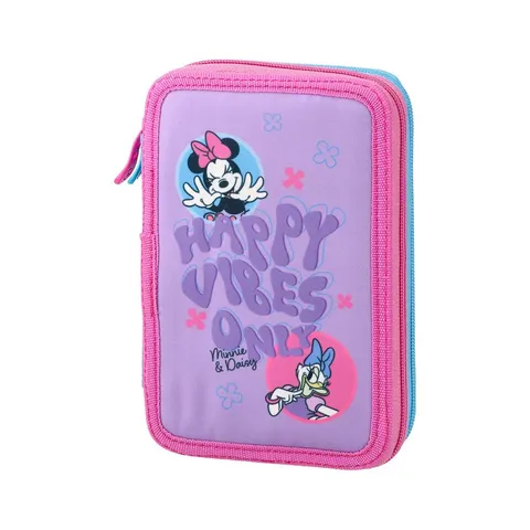 Statovac Penar Double Decker – Minnie Mouse, două fermoare, umplut