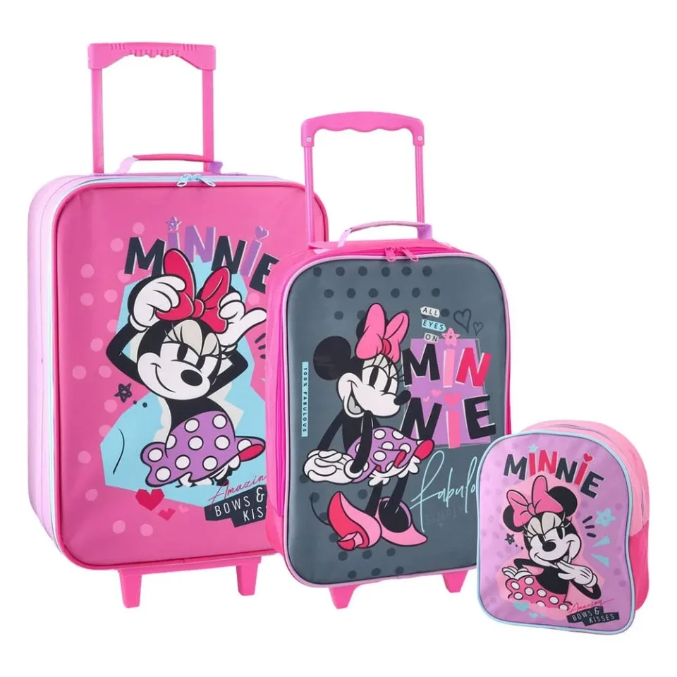 Set Best TB12 de două valize și rucsac, Minnie Mouse, poliester