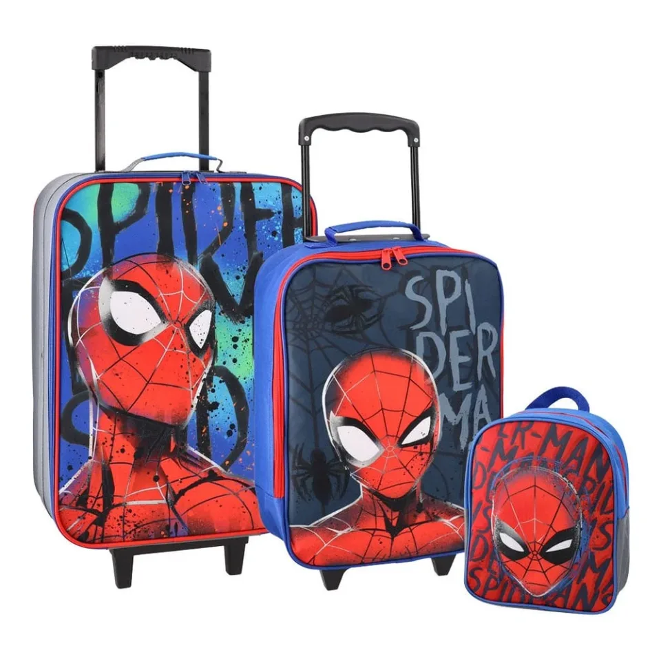 Set Best TB12 cu două valize și rucsac, Spider-Man, poliester