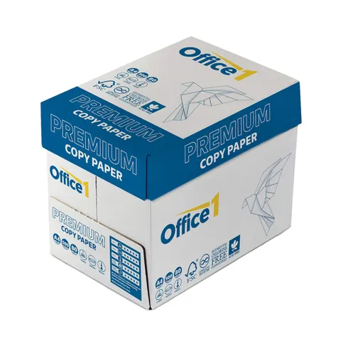 Office 1 Hârtie de copiat Premium, A4, 80 g/m2, 500 foi, 5 pachete