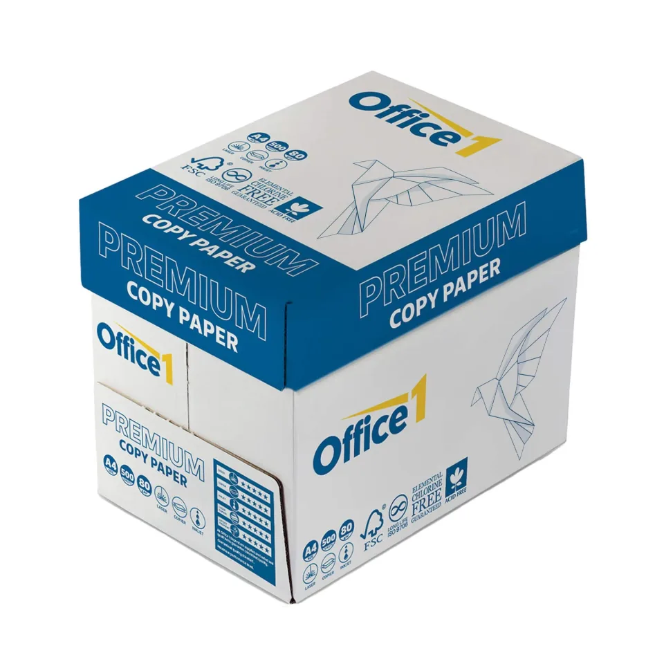 Office 1 Hârtie de copiat Premium, A4, 80 g/m2, 500 foi, 5 pachete