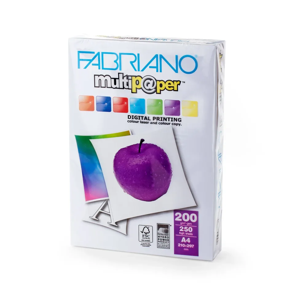 Fabriano Carton Copy Multipaper, A4, 200 g/m², lucios, 250 file