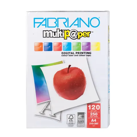 Fabriano Hârtie Copy Multipaper, A4, 120 g/m², lucioasă, 250 file